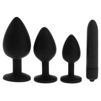 JINZHI 4PC Vìbrǎtìng Toys Silicone Anǎle Crystǎl Jewelry Women & Men Beads an,Wand Magic
