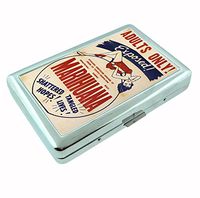 Adults Only R1 Hip Silver Cigarette Case Id Holder Metal Wallet 4" X 2.75" RFID Protection