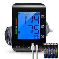 Blood Pressure Monitor for Upper Arm, Accurate Digital BP Machine for Home Use Automatic Heart Rate Pulse Monitor with Large LCD Screen,"9-17" Extra Large Cuff,2x90 Sets Memory, FDA Approved