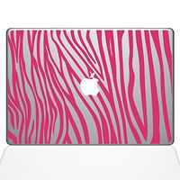The Decal Guru 2046-MAC-13X-BG Zebra Stripes Decal Vinyl Sticker, 13" MacBook Pro (2016 & Newer), Pink