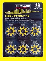 Kirkland Signature Hearing aid batteries size 10 Mercury free Zinc Air battery 1.45V
