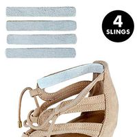 Heel Lovers Suede Leather Adhesive Slings (4 Slings)- Strap Cushion Grips for High Heels, Wedges, and Ankle Strap Shoes