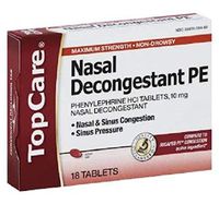 Topcare Nasal Decongestant Pe Tablet, 18 Ct