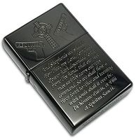 Gifts Infinity® Boondocks Saints Prayer Matt Black Finish Wind Proof Oil Lighter #2 (Black Ice #1)