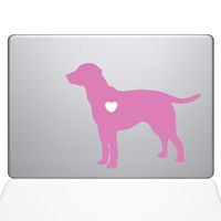 The Decal Guru I Love My Labrador Retriever Decal Vinyl Sticker, 13" MacBook Air, Pink (1473-MAC-13A-BG)