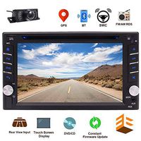 EINCAR Bluetooth Car CD DVD Player 6.2 Inch Capacitive Touch Screen in Dash GPS Navigation Double Din Car Stereo Head Unit Radio Receiver with Auto Audio Video Monitor System SD map + Backup Camera