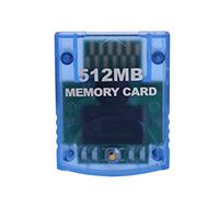 Mekela Memory Card 512MB (8192 Blocks) Compatible for Nintendo Wii Gamecube Game Cube NGC GC (Blue)