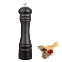 Pepper Grinder Wood, Zupora Manual Pepper Mill Grinder with Adjustable Grinder, Stainless Steel Grinding Mechanism, Adjustable Coarseness Fine to Coarse, 8 Inch Pepper Shaker with 30g Capacity