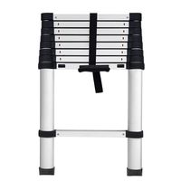 GROWNEER Aluminum Telescoping Ladder 8.5 ft, Max Reach 12 ft, 330 lb Max Capacity, Soft-Close System, Pinch-Free Locking for Industrial Household Daily or Emergency Use