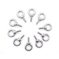 Eowpower 10Pcs M3 Male Thread Machinery Shoulder Lifting Ring Eye Bolt