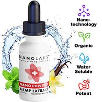 Best Hemp Extract with Nanotechnology - Pure Organic Water Based Hemp Oil with Advanced Nano Delivery - Made in USA (300mg) (Peppermint Vanilla)