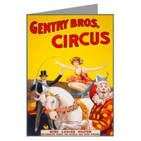 Circus Bareback Rider Miss Louise Hilton c1890 Notecard Set