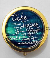 BlackKey Take Me Deeper Than My Feet Could Ever Wander 3-Compartment Decorative Pocket Gift Box Case Organizer for Pill, Color 2-58