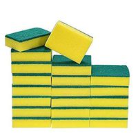 SS Ecom Scouring Pad Set, Cleaning Scrub Sponges for Kitchen, Abrasive Scrubber Sponge Dish Pads for Dishes, Bathroom, Car Wash - 13 x 8 cm, Pack of 20