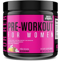 Nitric Oxide Boosting Pre Workout for Women (v2) - Breakthrough Energy Supplement with L Arginine | Non-GMO and Gluten-Free | Sheer Strength Labs, 30 Powder Servings | Packaging May Vary