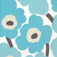 Ideal Home Range C552642 Marimekko20 Count Paper Cocktail Napkins, Unikko Turquoise