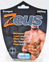 Strongest ZEUS 2000mg. Male Power Sexual Performance Enhancement 6 Pills