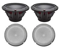 2) Rockford Fosgate P2D4-12 12" 1600W Car Subwoofers + 2) Mesh Grille Inserts