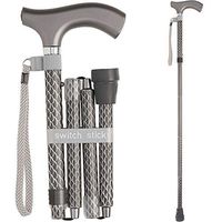 Switch Sticks Aluminum Adjustable Folding Cane and Walking Stick collapses and adjusts from 32 to 37 inches, Engraved Graphite