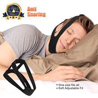 DOESIT Anti Snoring Chin Strap,Adjustable Stop Snoring Jaw Strap Support Mouth Breathing Strap for Men and Women (Black)
