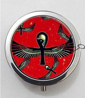 BlackKey Egyptian Ankh 3-Compartment Decorative Pocket Gift Box Case Organizer for Pill, Color 1 -909