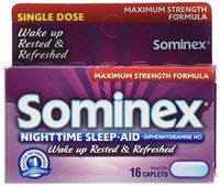 Sominex Nighttime Sleep-Aid Caplets, Maximum Strength, 16 ea (Pack of 11)