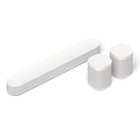 Sonos Surround Sound Entertainment System Set - All-new Beam with a set of two Sonos One Speakers. Compact Smart TV Sound bar with Amazon Alexa voice control built-in. Wireless Sound System and Music Streaming for your home. (Black)
