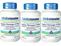 Omega-3 Plus EPA/DHA, Sesame Lignans, Olive Extract, Krill, Astaxanthin (3 Pack)