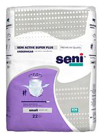 Seni Active Super Plus, Underwear for Heavy Incontinence, Small, 22 Count (Pack of 4)