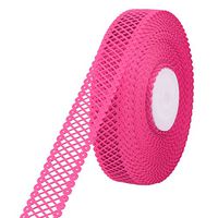 uxcell Polyester Hollow Out Clothes Dress Sewing DIY Decor Ribbon Roll 20 Yards Fuchsia