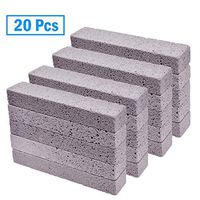 YoleShy 20 Pcs Pumice Stones Sticks Cleaner, Grey Pumice Scouring Pad for Cleaning Toilet Bowl Ring, Bath, Household, Kitchen, Pool - Removing Rust & Lime Calcium
