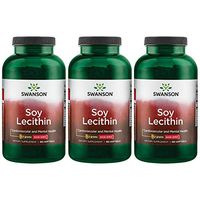 Swanson Soy Lecithin Non-GMO 1.2 g 180 Sgels 3 Pack