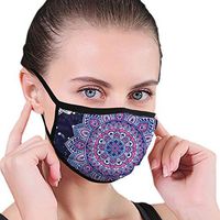 Ethnic Mandala Towel, Yoga Mat Print Dust mask for dust mask Dust mask Earloop mask