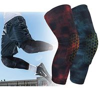 Glumes Sports Knee Support Sleeves Knee Brace (1 Pcs) Breathable Honeycomb for Men & Women Joint Pain Improved Circulation Compression Effective Support Running Jogging Workout Walking (XL, Blue)