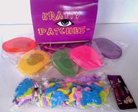 Krafty Eye Patches USA (Girl) Medium Size (70 per Box & 1 Bag Foam Stickers for Ages 0-4yrs Old)