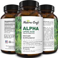 Pure Alpha Lipoic Acid Supplement with Acetyl L-Carnitine - Natural ALA ALC Amino Acids Boost Memory Support Mental Performance and Raise Energy Levels Metabolism - 60 Capsules