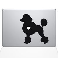 The Decal Guru I Love My Poodle Decal Vinyl Sticker, 15" MacBook Pro (2016 & Newer Models), Black (1474-MAC-15X-BLA)