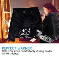 UMUTEE Intelligent Regulation Heating Blanket Pad Shoulder Neck Heating Shawl with Button by 3 Gear USB/5V, 4W, 40-50 Degrees (Approx. 45x80cm (17.72x31.50 in), Black)