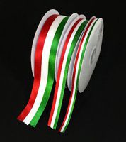 Top Quality Blue White Red Stripes Satin Ribbon American Flag 5/8" 1 Spool