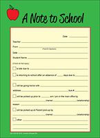 5” x 7” Note to School – Notes to Parents, 50 Sheet Large Notepad for Notes to School, Student Pickup Information, Communication with School, Parent Tools