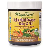 MegaFood, Daily Multi Powder for Baby & Me, Prenatal and Postnatal Multivitamin Supplement, Gluten Free, Vegetarian, 5.33 oz (60 Servings)