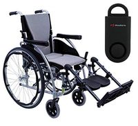 S-Ergo 125 Ergonomic Wheelchair | Seat Size 18" X 17" | Flip-Back Armrest | Upgraded to Elevating Legrests | Frame Color Silver & Free 130 dB Black Safety Alarm!