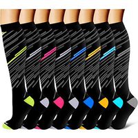 Compression Socks for Women & Men - Best for Running, Athletic Sports, Crossfit, Flight Travel -Maternity Pregnancy, Shin Splints - Below Knee High (Assort30, Large/X-Large)