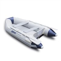 UBOWAY 4 Person Inflatable Dinghy/Boat/Raft Fishing Raft Set with Inflatable Bottom Floor and Alumium Oars,Support Install Engine