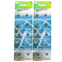 20 Eunicell AG1 / 164/364 / LR621 Button Cell Battery Long Shelf Life 0% Mercury (Expire Date Marked)
