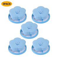 XNV 5PC Household Reusable Washing Machine Universal Floating Lint Hair Catcher Mesh Pouch Filter Washer Bag Laundry Ball