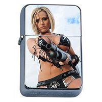 Alabama Pin Up Girls Bama Flip Top Dual Torch Lighter S10 Smoking Cigarette