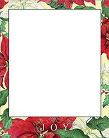 Joy Poinsettia Laser or Inkjet Letterhead Paper - Pkg. of 25 (MCLS01)
