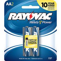Rayovac Alkaline AA Batteries, 815-2F, 2-Pack