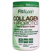 Fit & Lean Collagen + Probiotics- Grass-fed Collagen Peptide Powder, Unflavored, 12.64oz